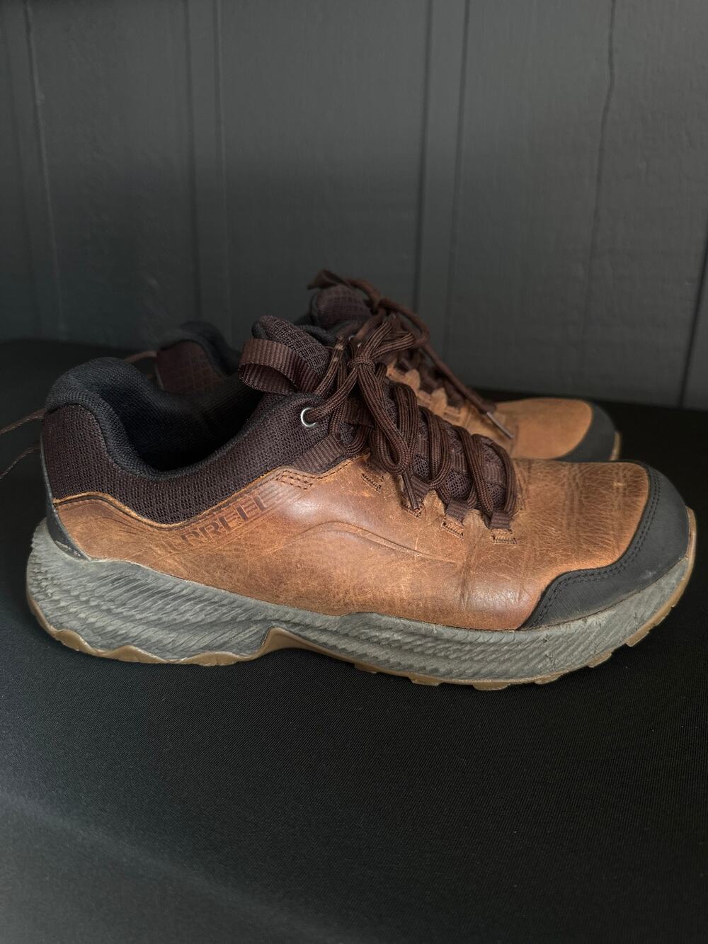 Merrell Forestbound Waterproof Mid Hiking Boot Brown Leather Size 8.5